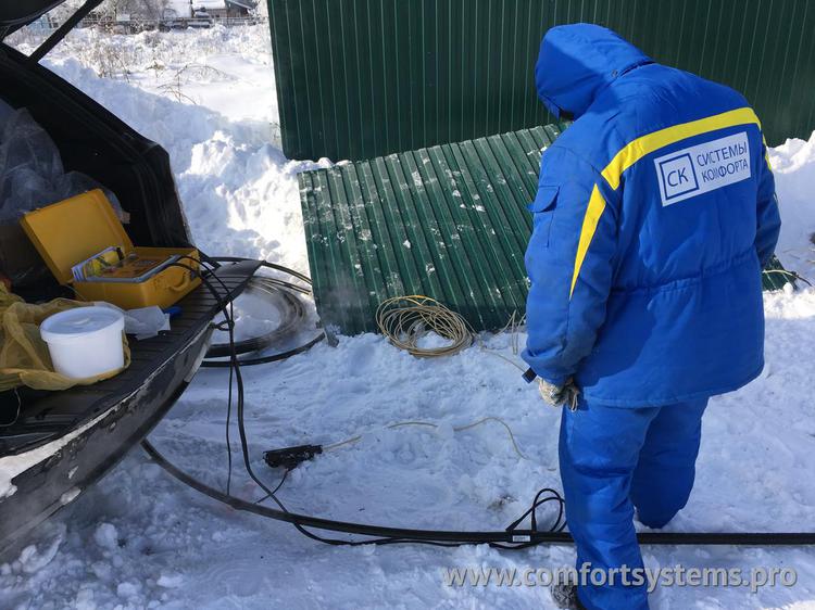 Монтаж газгольдера в Ермолино, Боровский район 