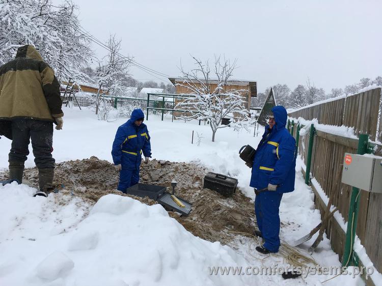 Монтаж кессона в СНТ Надежда